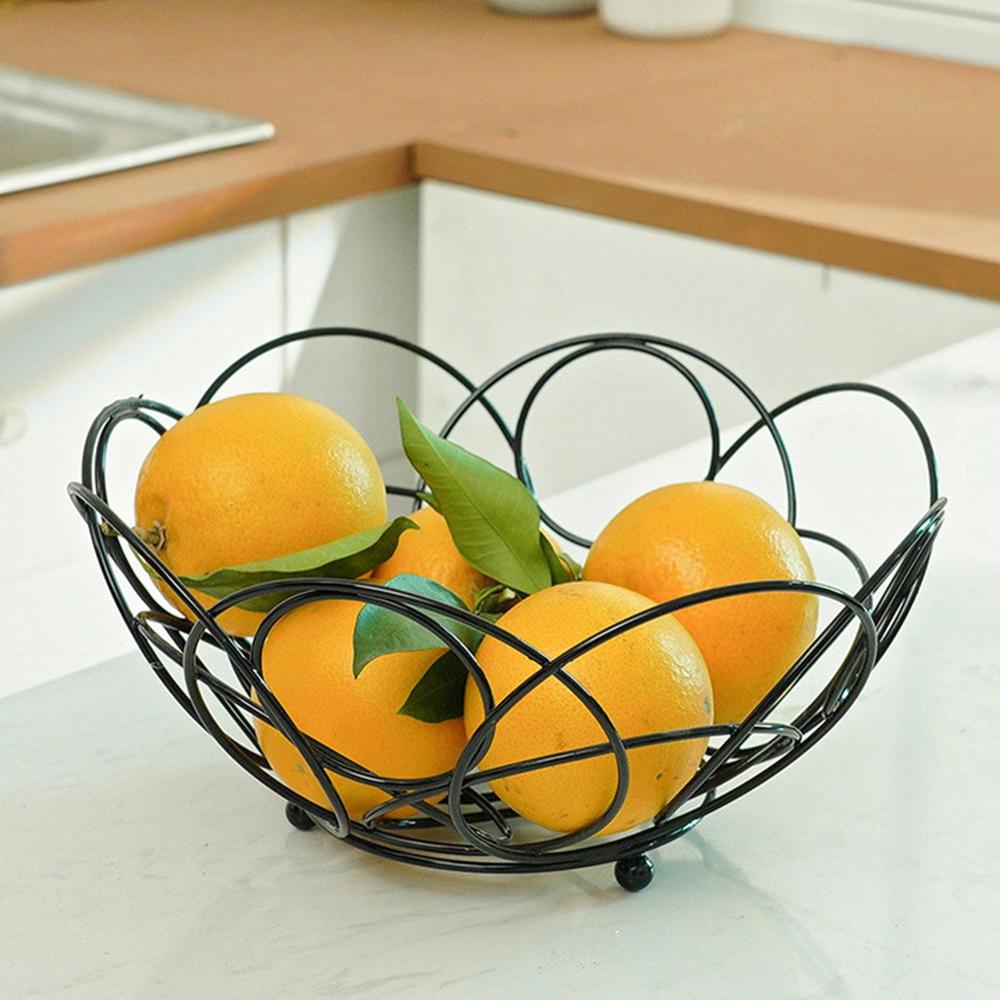 FLORAL IRON FRUITS & VEGGIES BASKET